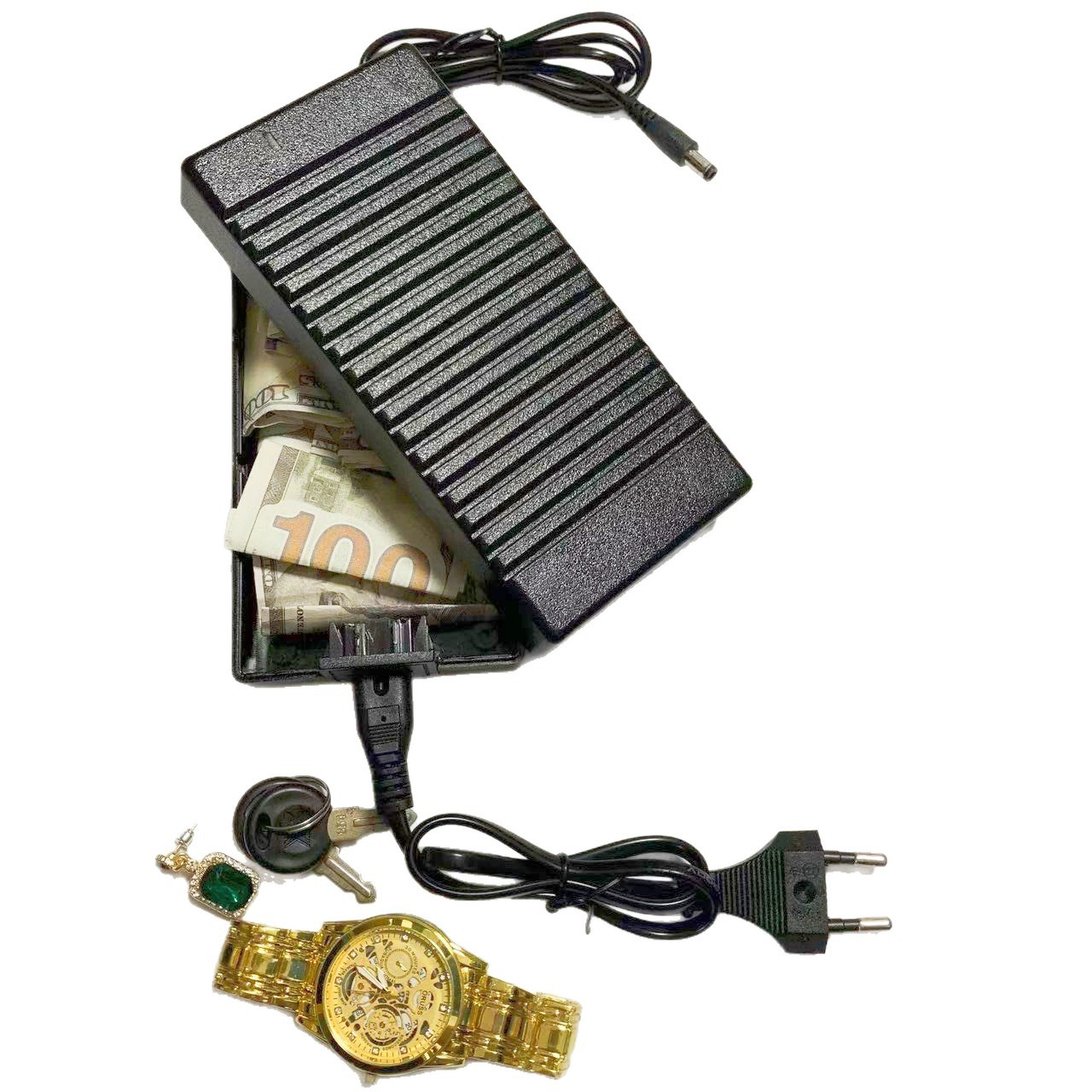 The Disguised Charger Securely Conceals A Hidden Compartment