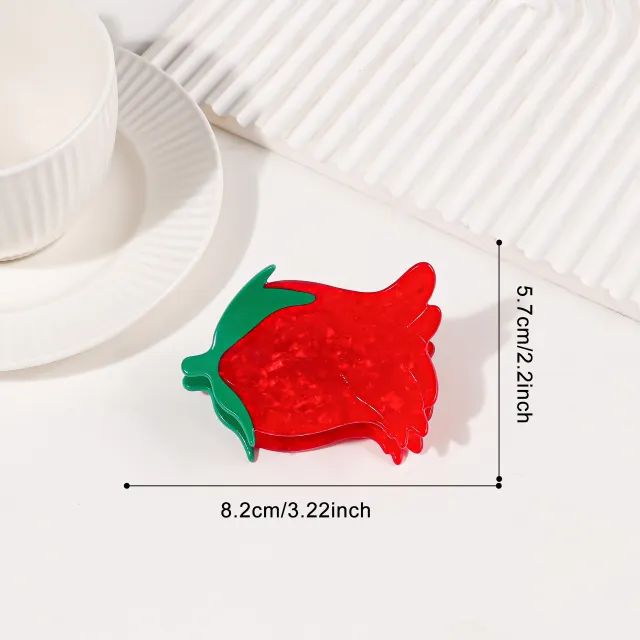 Croissant Coffee Hair Clip Shark Clip Rose - Shop at LoveMi