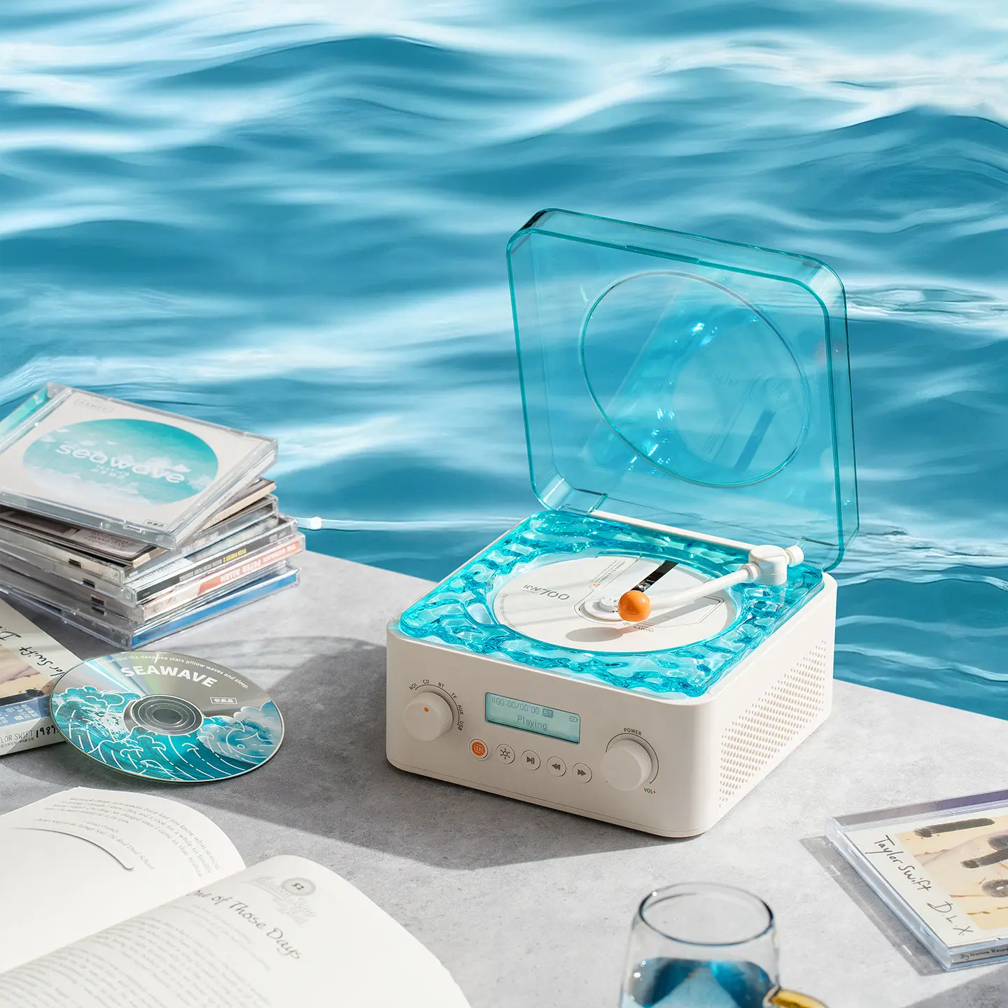 Player Water Ripple Bluetooth Audio Vinyl Two-way