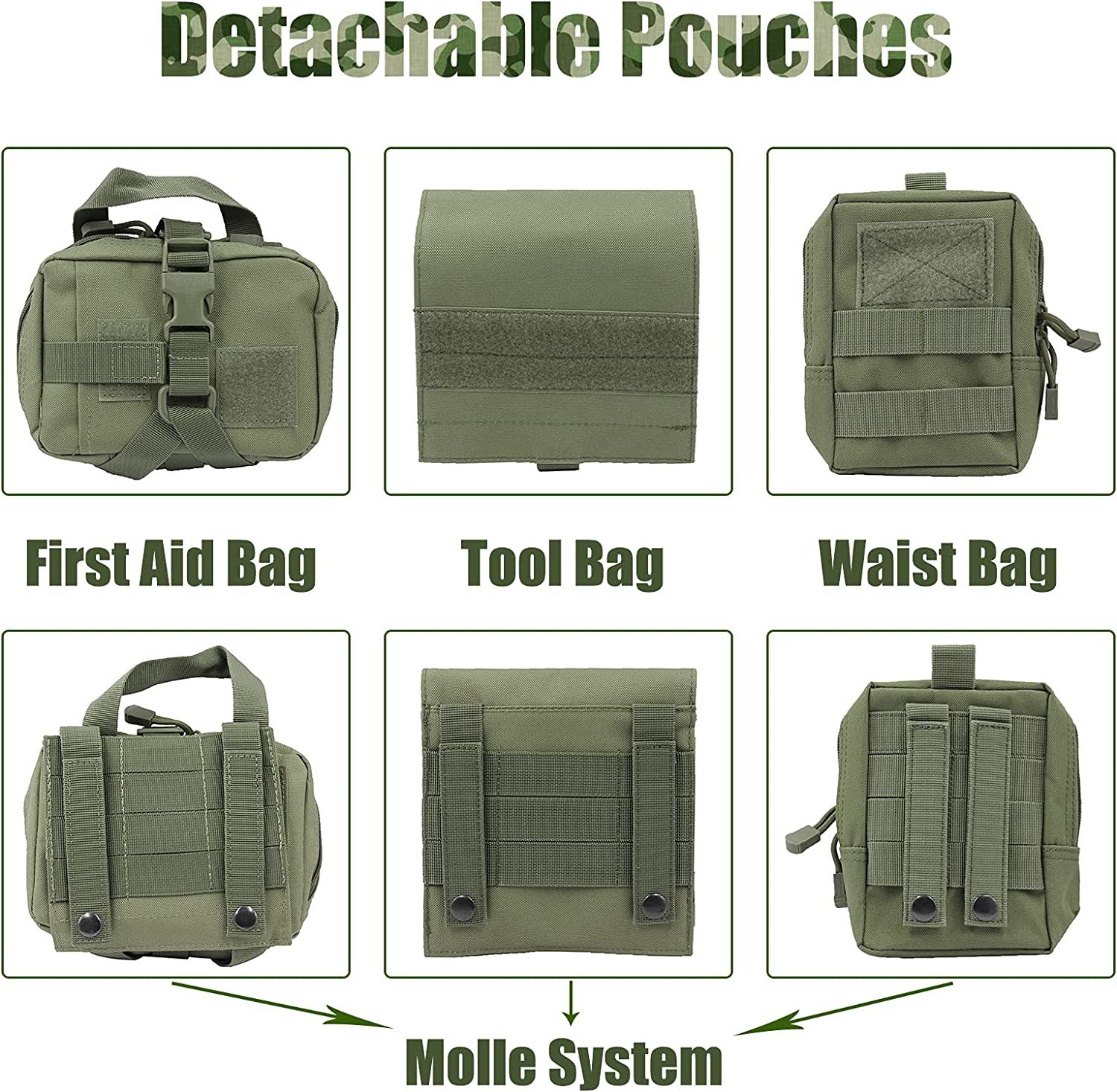 Large Dog Tactical K9 Dog Vest 5 Large Dog Tactical K9 Dog Vest