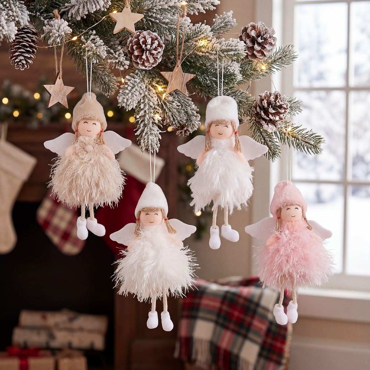 Feather ornament christmas tree decoration christmas tree