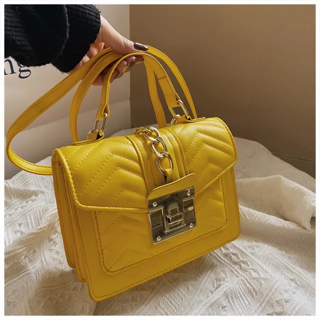 Fashion Popular One Shoulder New Flip Portable Small Square Bag Yellow - Shop at LoveMi
