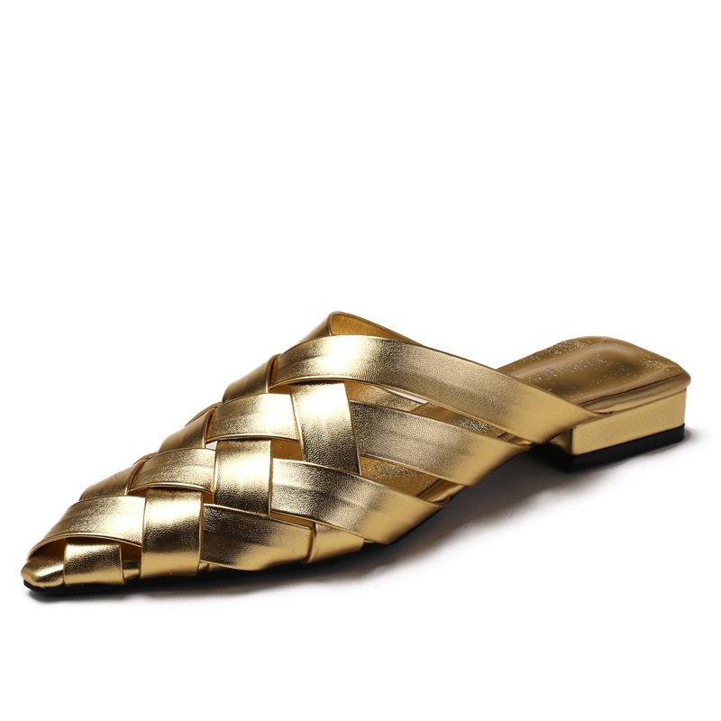 Woven Pointed-Toe Sandals, picture 4 of 6