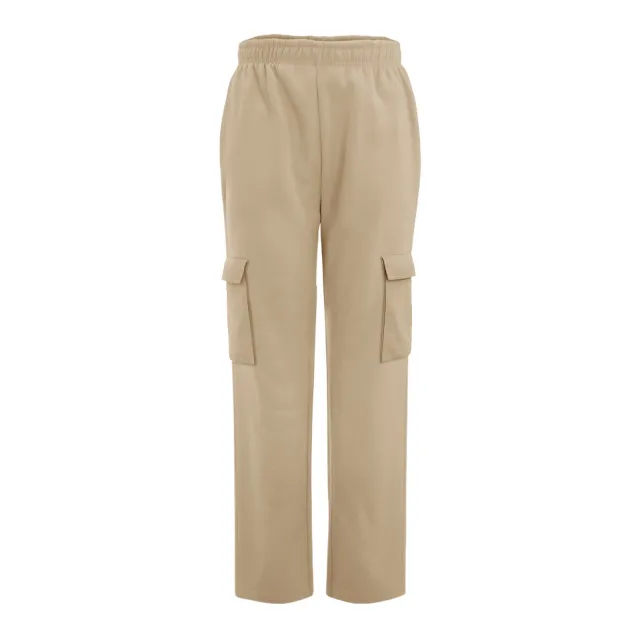 Women's Solid Color Loose And Idle Drooping Straight Wide leg Pants Apricot - Shop at LoveMi