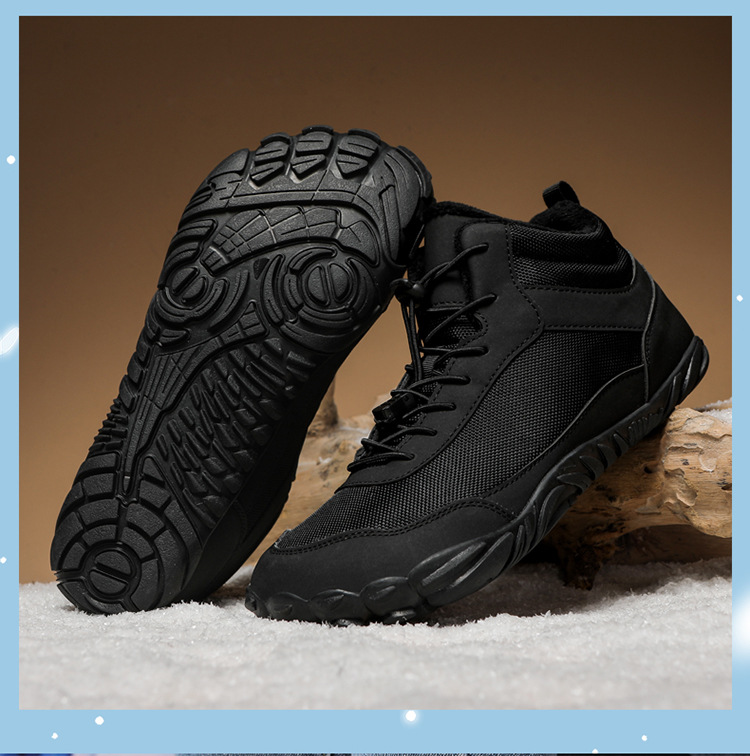 Title 21, Fleece-lined Waterproof Snow Boots Couple High-...