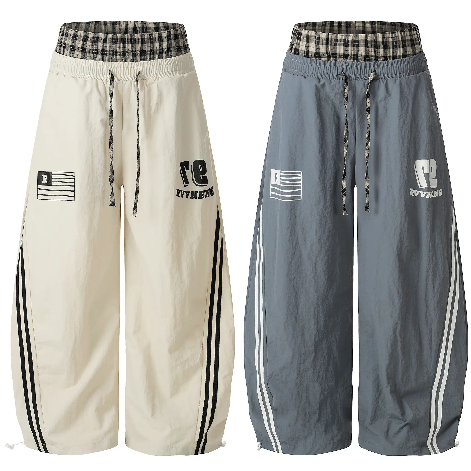 Street-style Casual Jogger Pants With A Logo-print Side Stripe