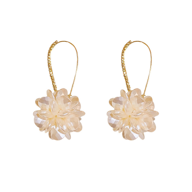 Retro Diamonds Flowers Ear Hook Earrings Niche