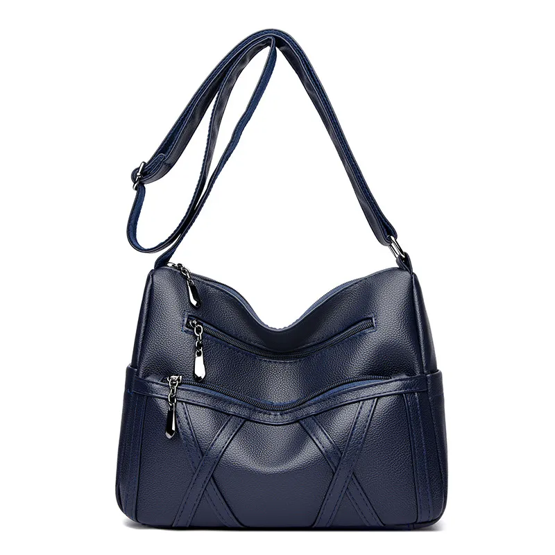 New Large-capacity Multi-layer Versatile Shoulder Bag - Blue