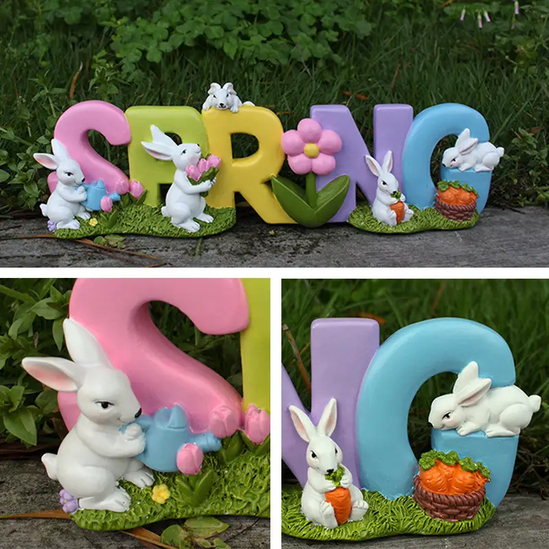 Outdoor Resin Alphabet Creative Bunny Decorations