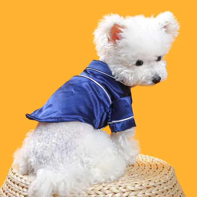 Pet Pajamas Clothing Comfortable Silk Navy Blue - Shop at LoveMi