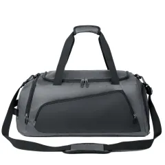 Waterproof Fitness Large Capacity Dry Wet Separation Sports Bag - Gray - View 1