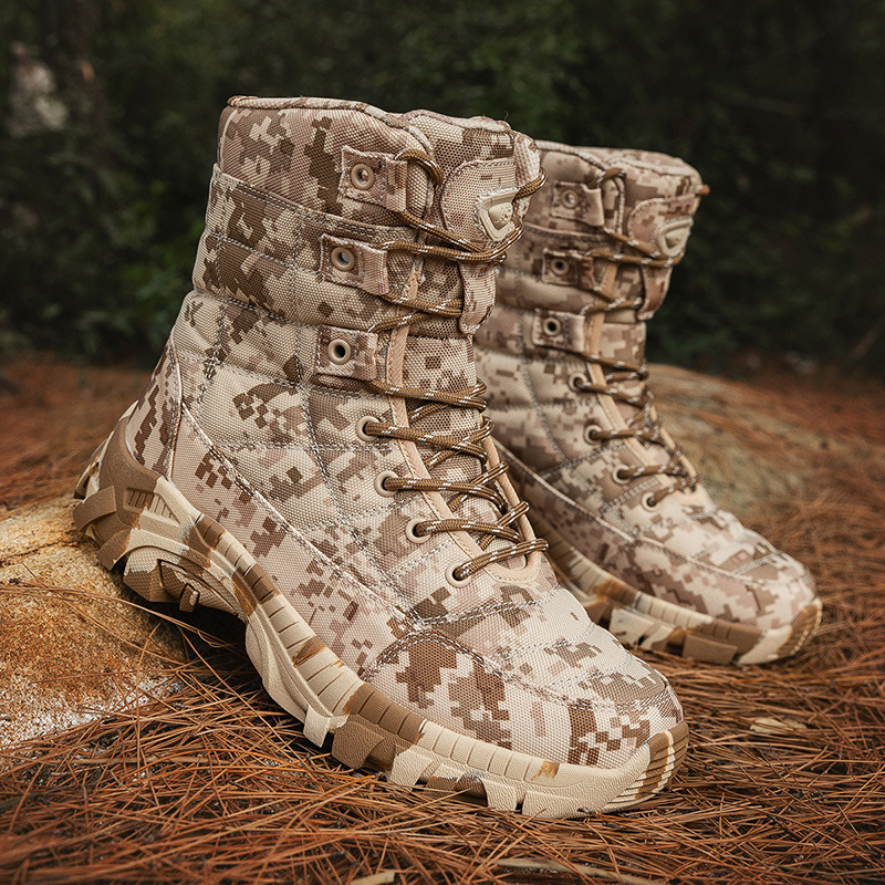 Outdoor Hiking And Trekking Training High-top Camouflage Boots