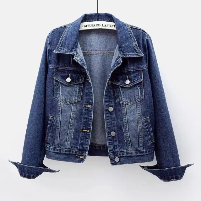 Denim Coat Women's Short Slim Jacket Blue - Shop at LoveMi
