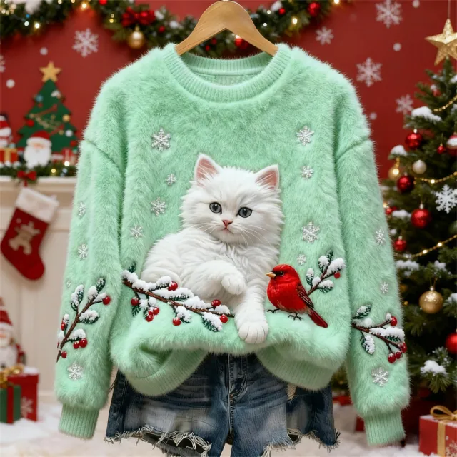 3D Digital Print Pattern Christmas Women's Flannel Sweatshirt Dz245774Lyjligr 5Xl - Shop at LoveMi