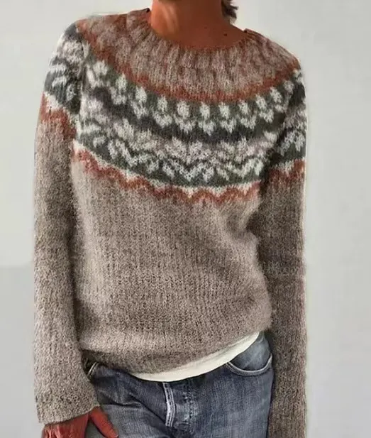 Round Neck Loose And Stylish Long Sleeves Sweater 7 Xl - Shop at LoveMi