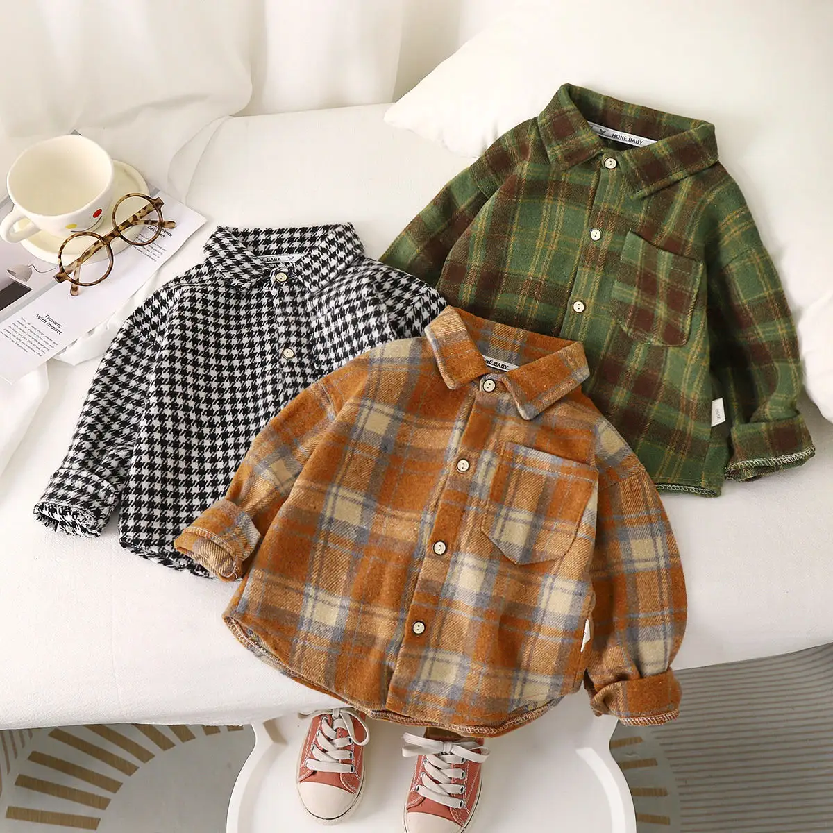 Spring And Autumn Children's Clothing Casual Plaid