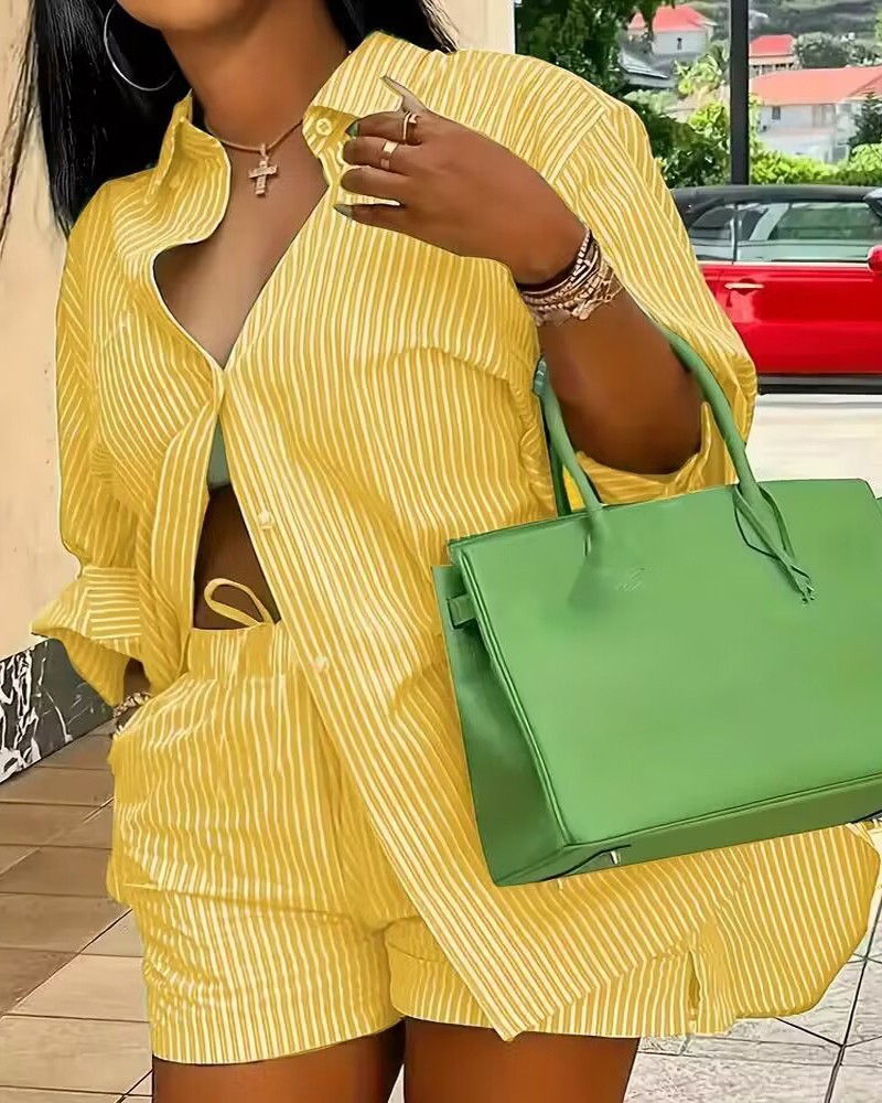 Women's Lace Up Printed Shorts Suit - Image 18