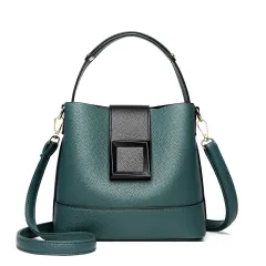 Women's Spring All-match Bucket Fashion Trendy Large Capacity Handbag - Blue - View 1