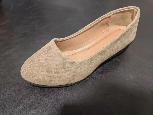 Spring New Pointed Toe Women's Plus Size Shallow Mouth Wedge Pumps Doug Shoes Sports Casual Khaki - Shop at LoveMi