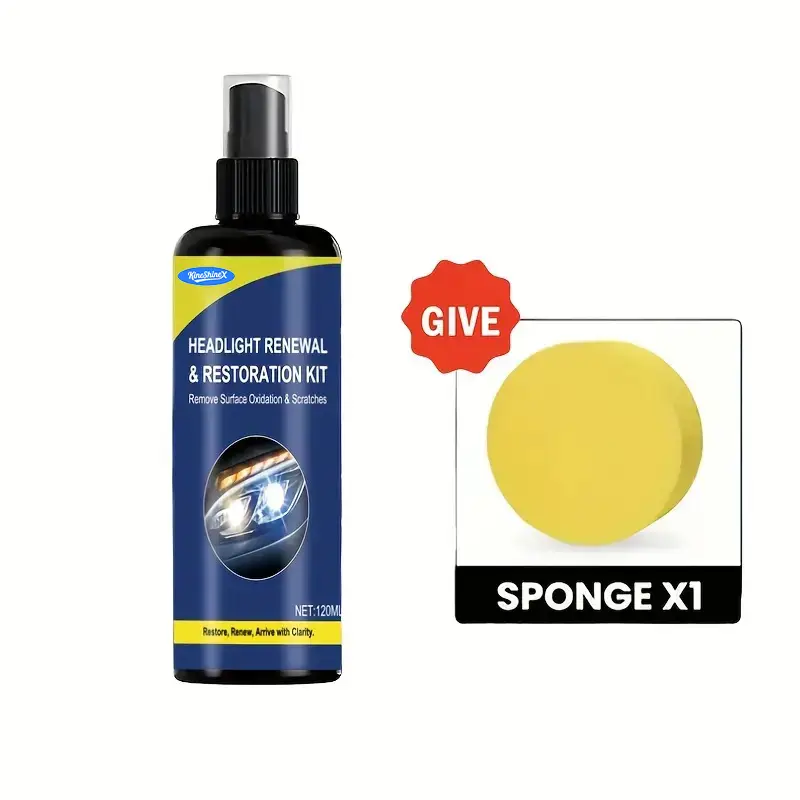 Headlight Restoration Kit Removes Oxidation And Yellowing Headlight Repair Liquid