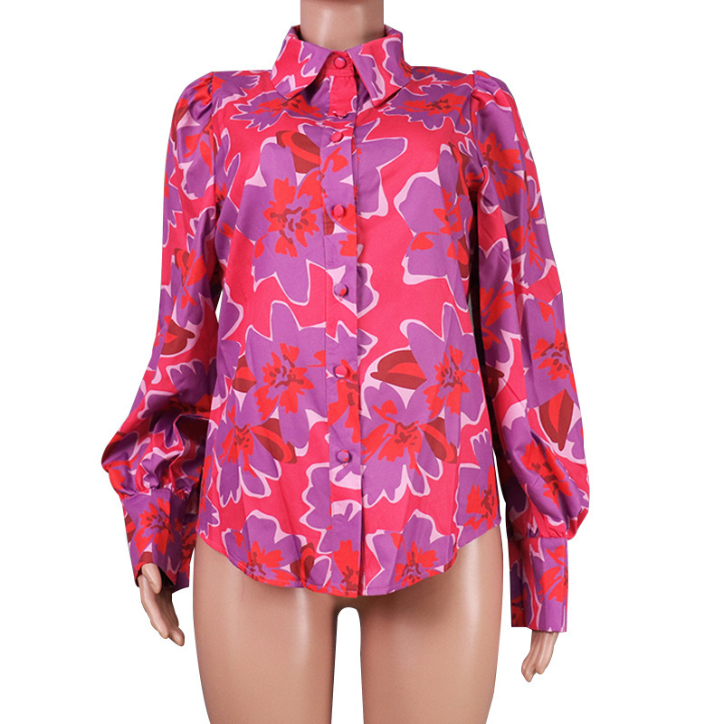 Popular Printed Shirt Women's Cardigan