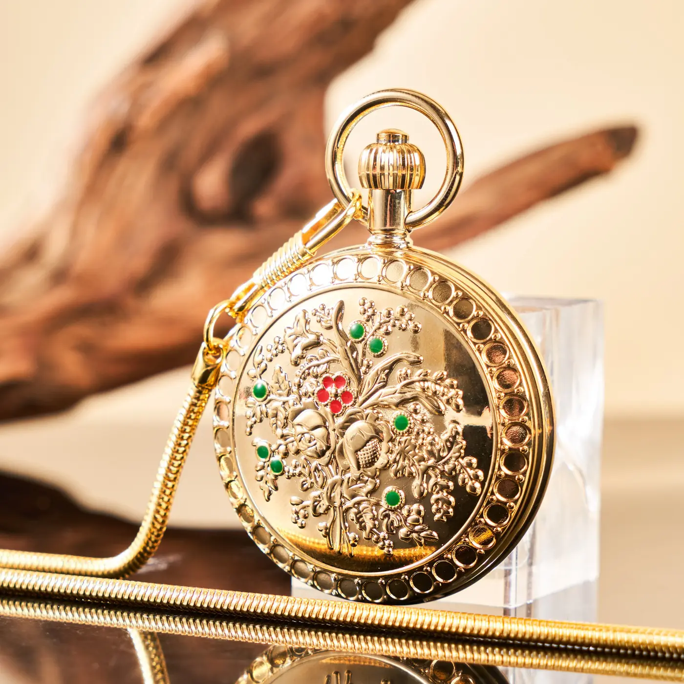 Camellia Automatic Mechanical Pocket Old Shanghai Style