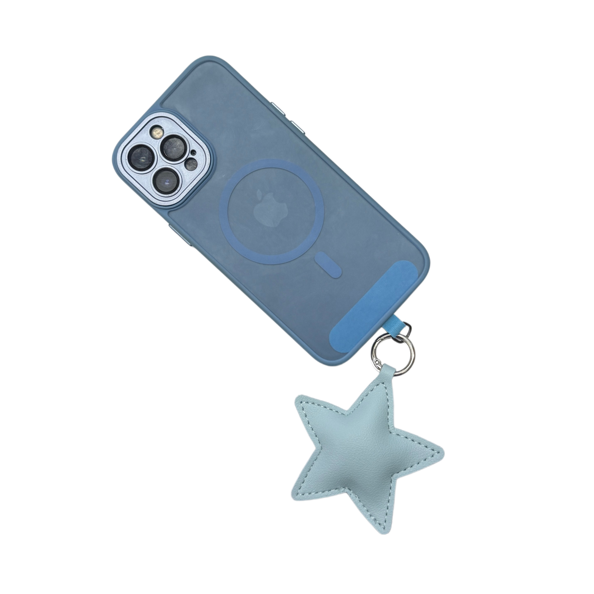 Niche Versatile Leather Star Keychain Phone Lanyard Pendant