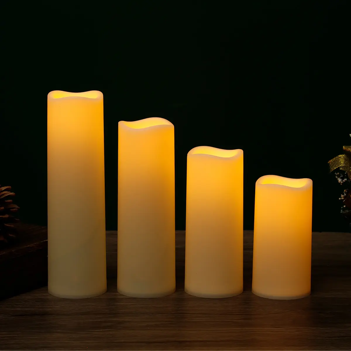 Wave Mouth Led Cylinder Electric Candle Lamp