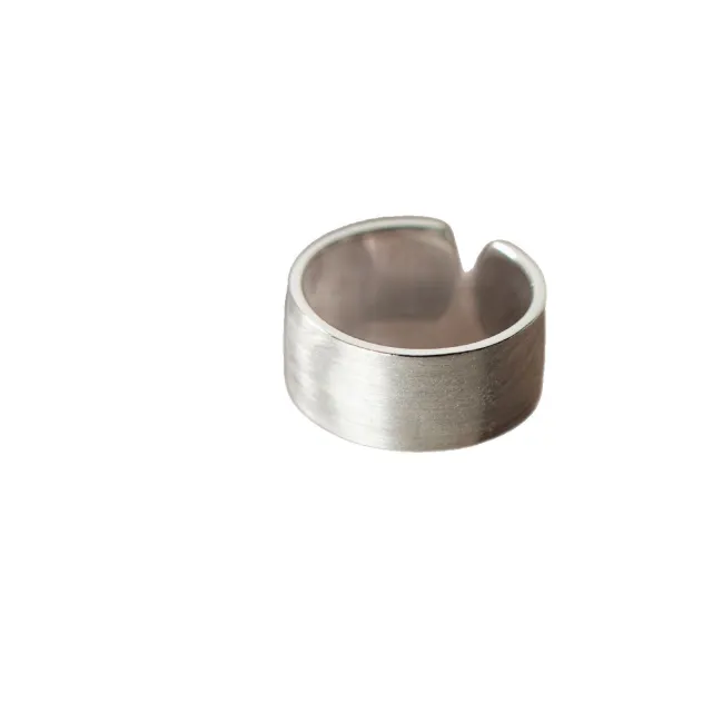 Metal Women's Wide Brushed Open Adjustable Ring Silver J01935 - Shop at LoveMi