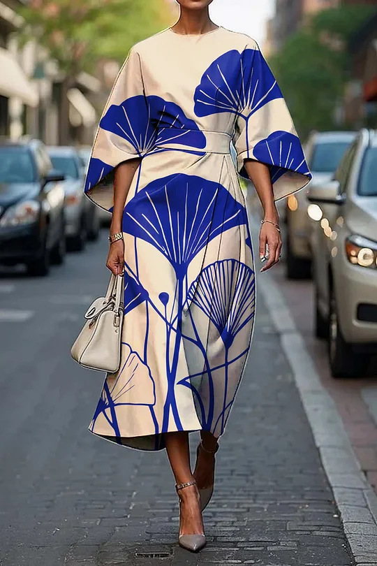 Female Creative Casual Printing Elegant Dress