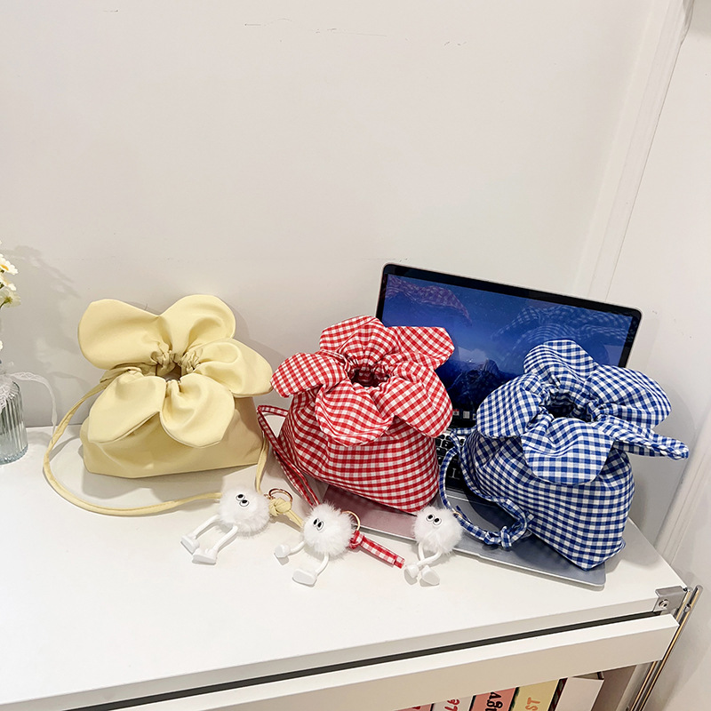 Girls Heart Floral Double-Sided High-Capacity Commuter Drawstring Bag