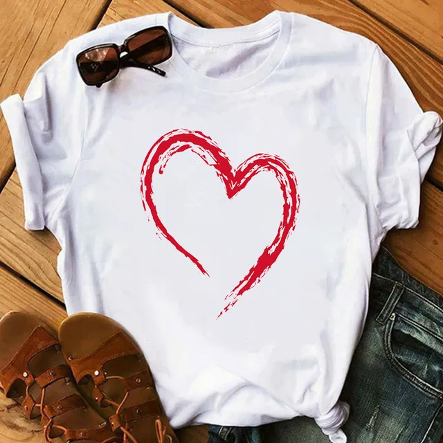 Women's Fashionable Printed Short sleeved T shirt Base H0046 4 - Shop at LoveMi