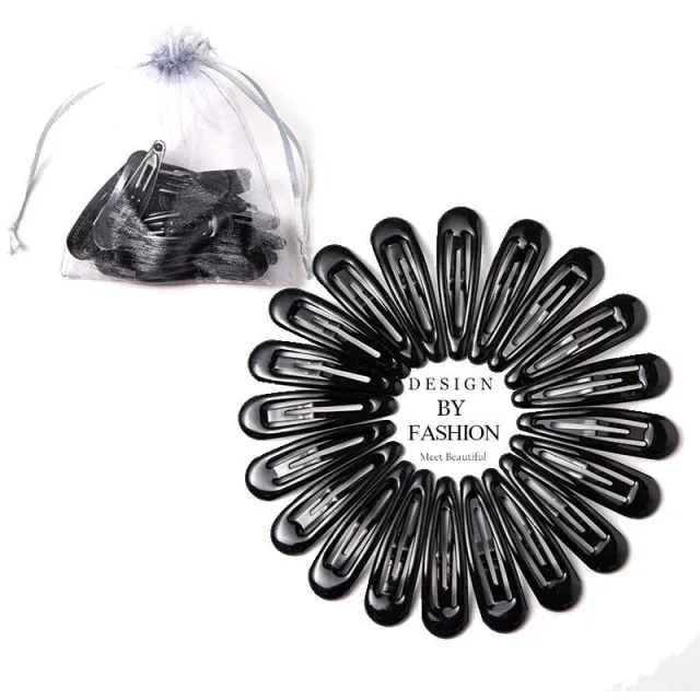 Children's Cute Candy colored Barrettes Black 20 Pieces - Shop at LoveMi
