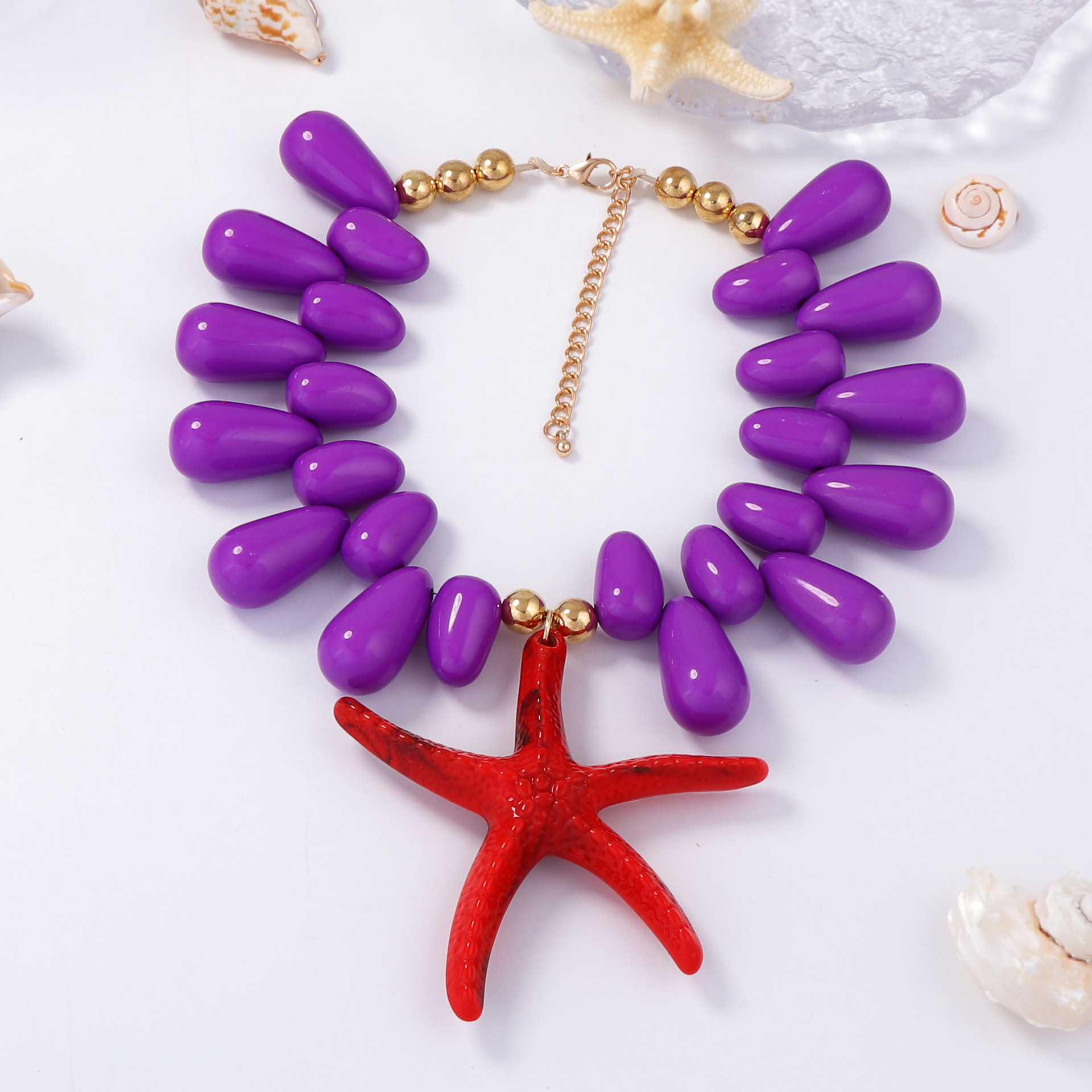 Dramatic Starfish Pendant Necklace For Women