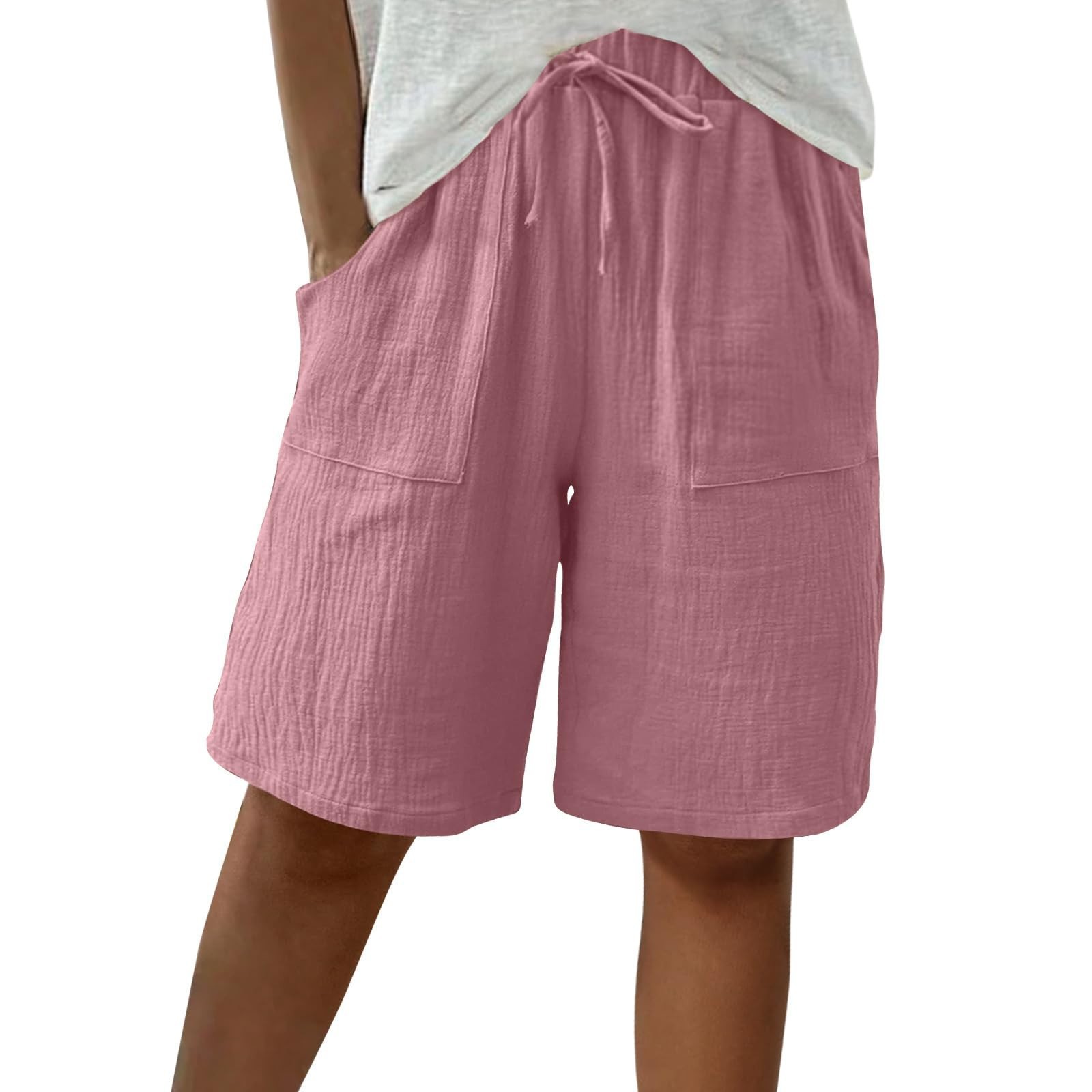 Relaxed Fit Cotton Straight-Leg Capri Pants - Mid-Rise