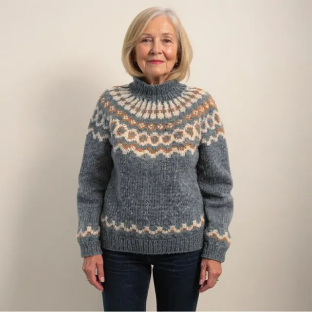 Turtleneck Loose Multicolor Fashion Pullover Sweater Color 8761 - Shop at LoveMi