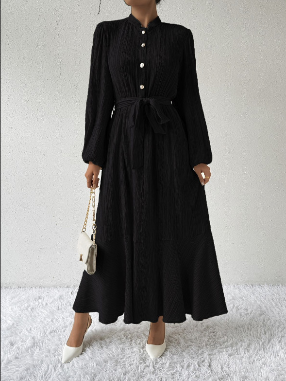 Women's Fashion Graceful Personality Self-tie Dress