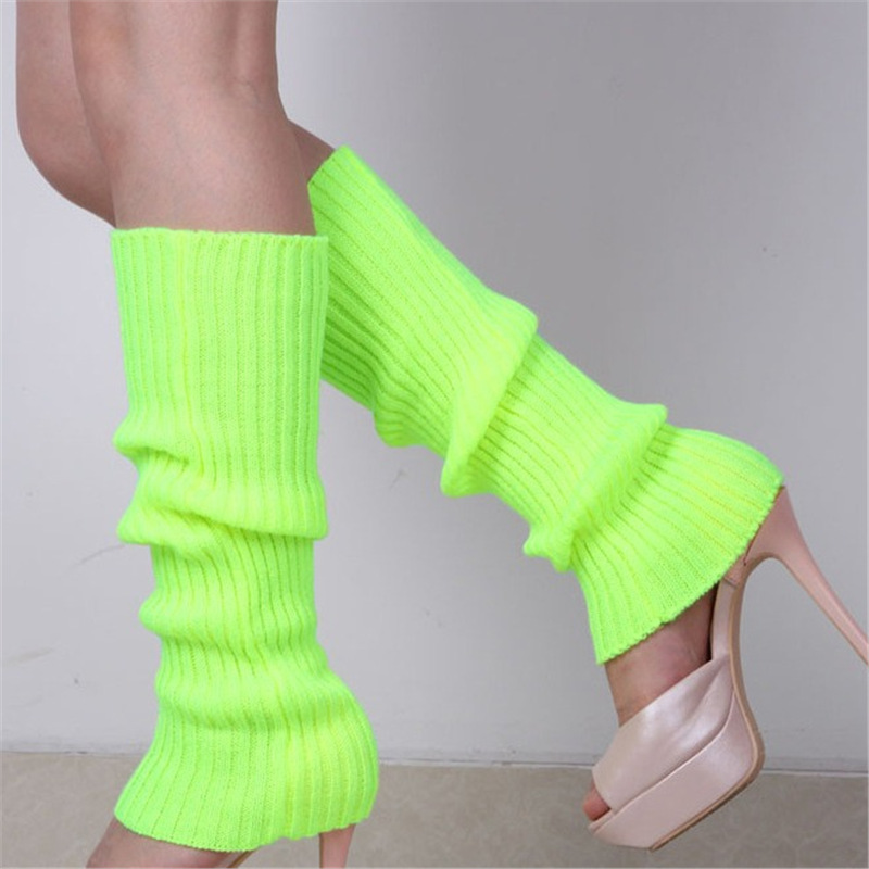 Candy-colored Knitted Slouch Socks For Girls