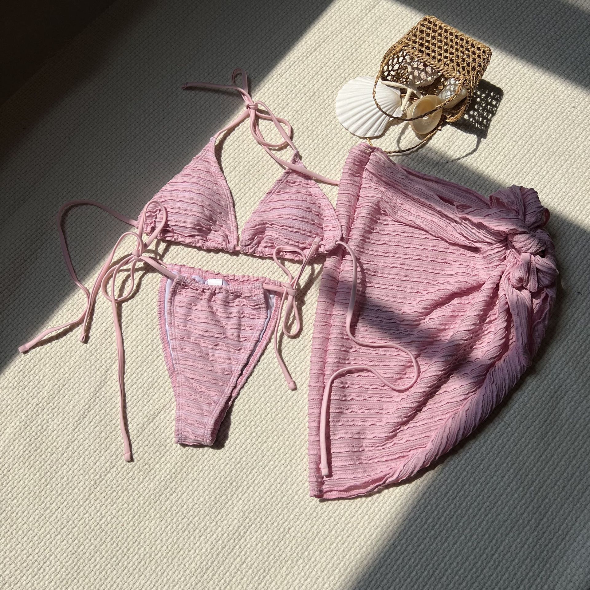 Fashionable Swimwear Bikini Three-piece Set For Women