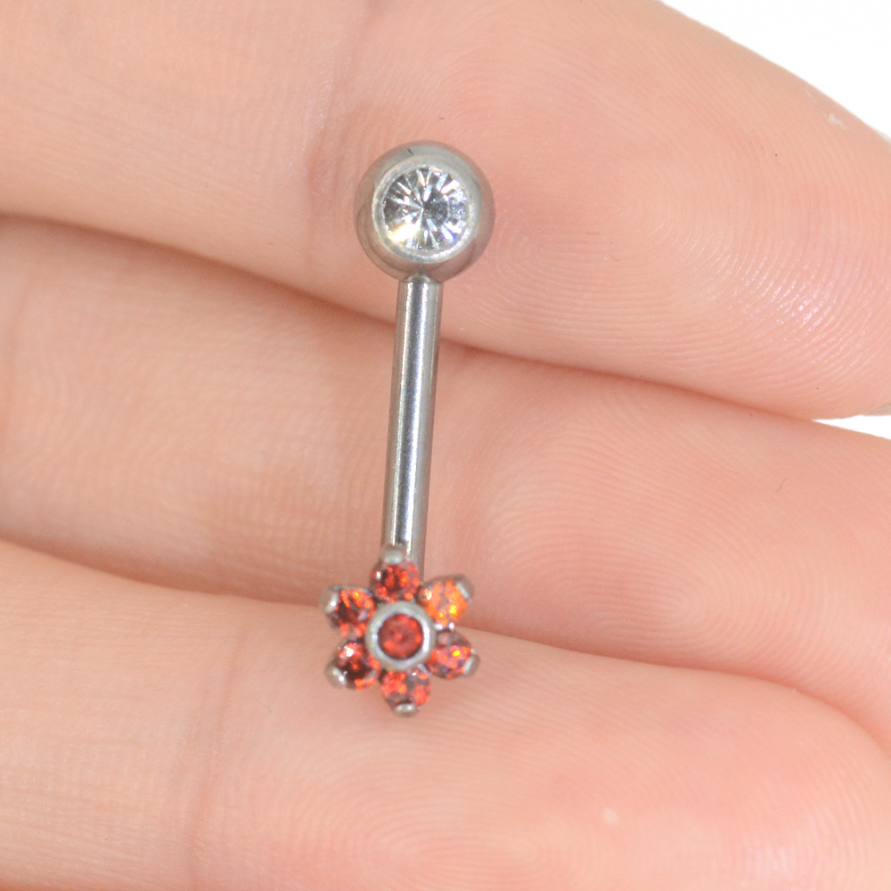 Red Flower 1.6x11x5mm