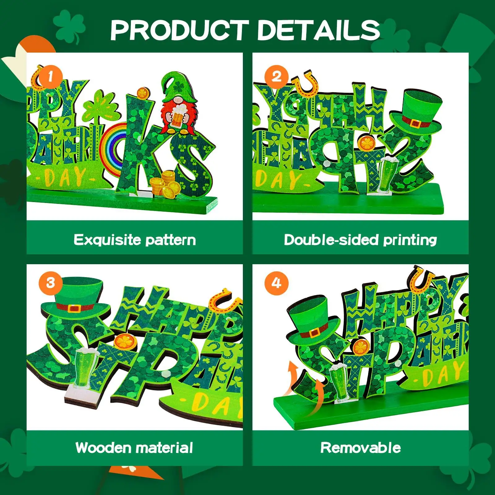 Holiday Essential Irish Themed Table Center Decorations