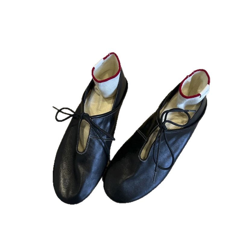 Leather Round-Toe Flats