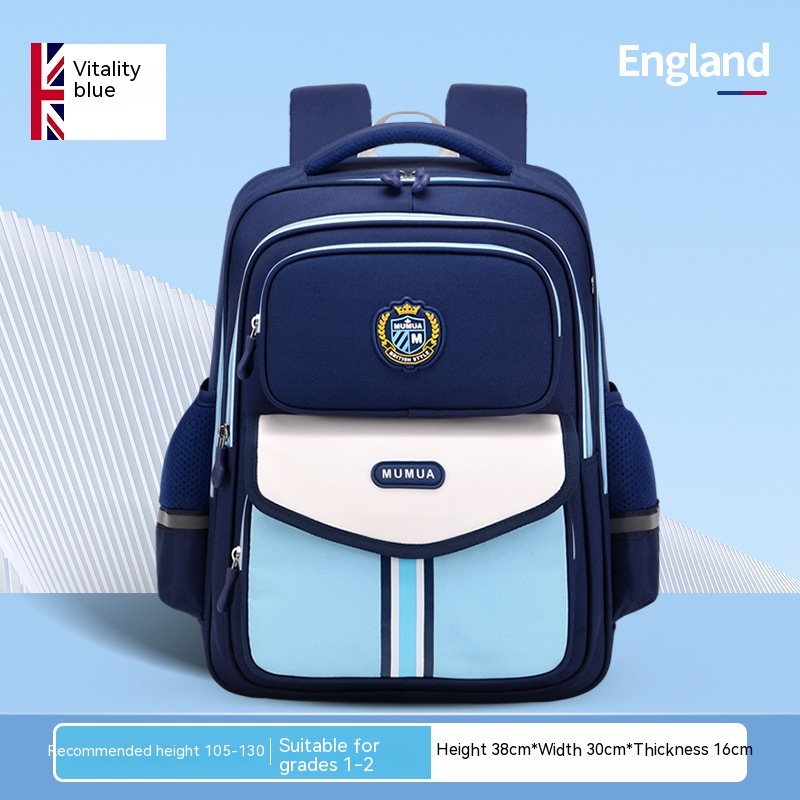 Primary School Student Waterproof Spine Protection Waist Support Large Capacity Backpack Oxford Cloth For Boys And Girls - Image 21