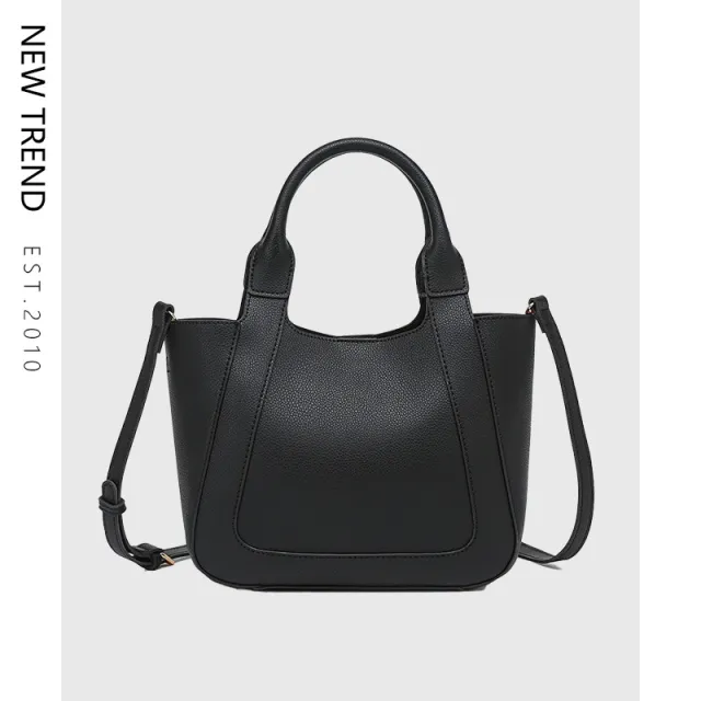 Simple Advanced Texture Korean Style Shoulder Messenger Bag Black - Shop at LoveMi