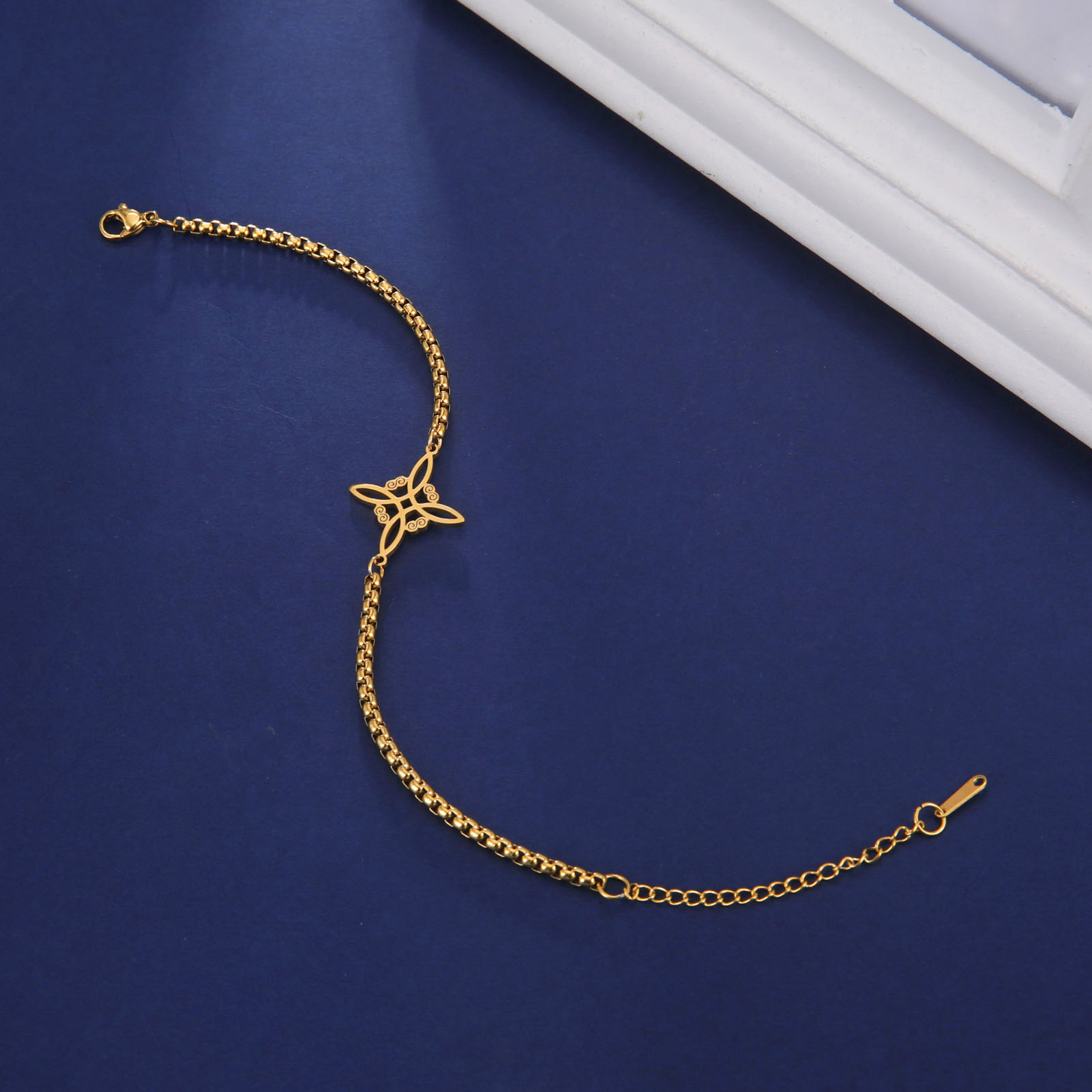 Titanium Steel Cut Hollow Witch Knot Bracelet