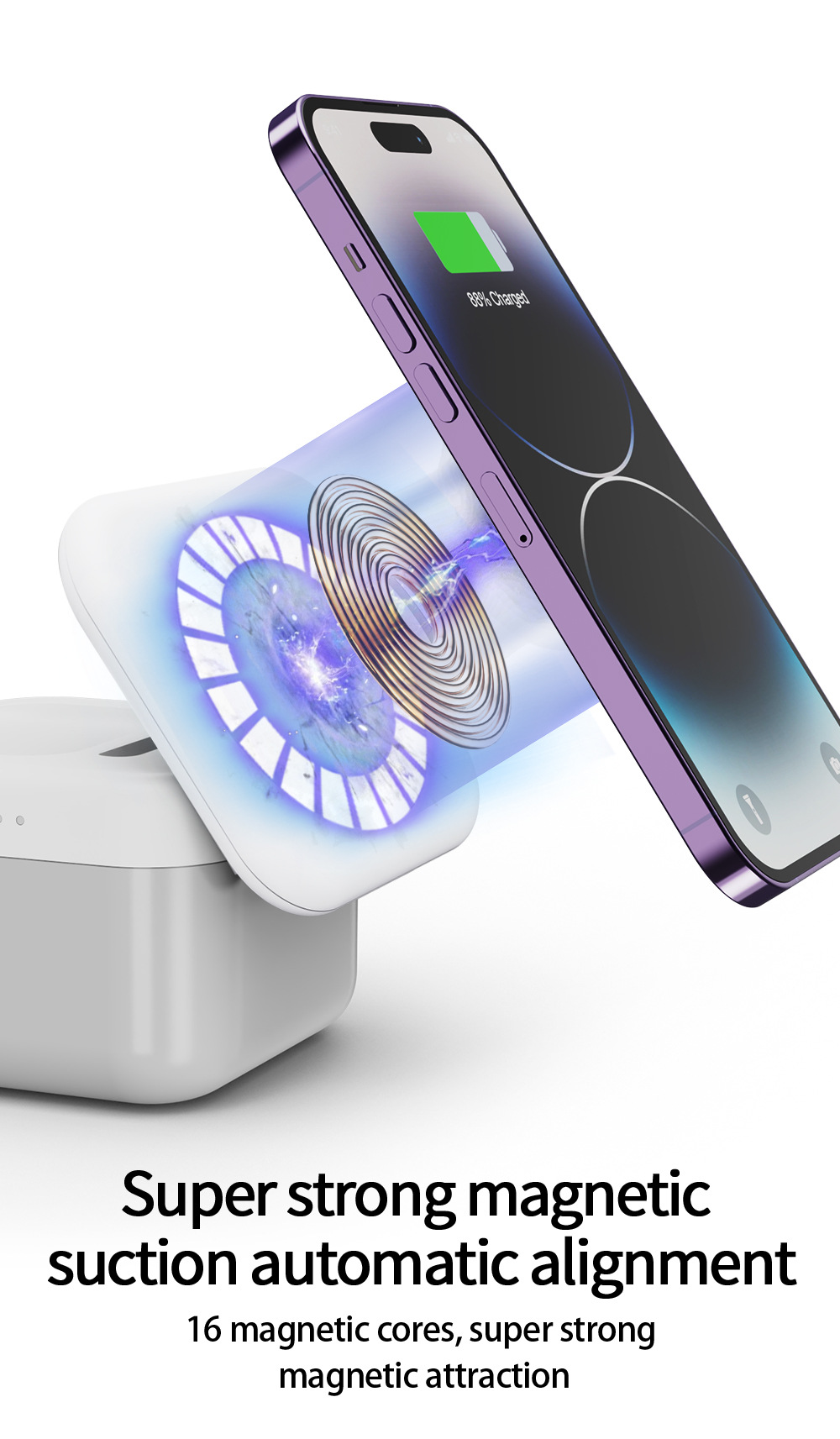 Title 3, 3-in-1 Wireless Charger mit verstecktem, abnehm...