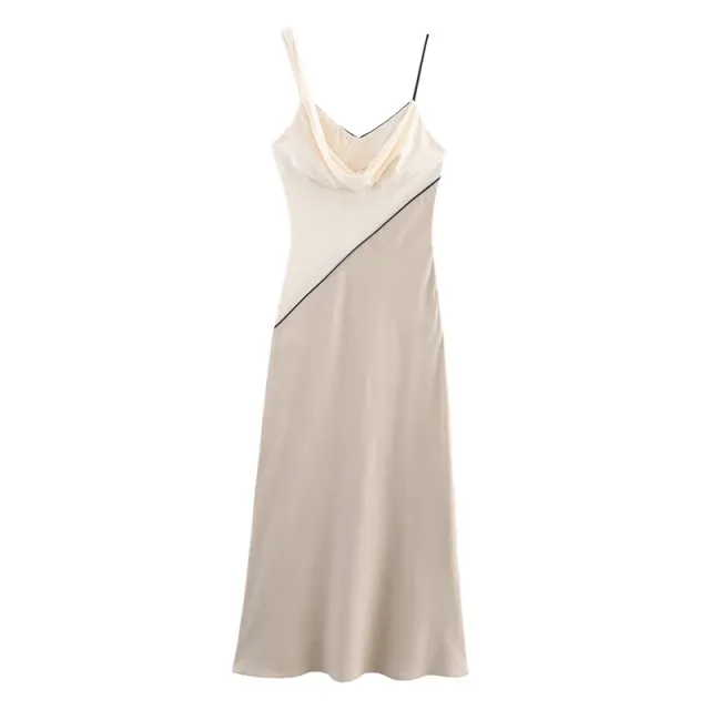 New Summer Slim fitting Patchwork Midi Skirt Sling Dress - Shop at LoveMi