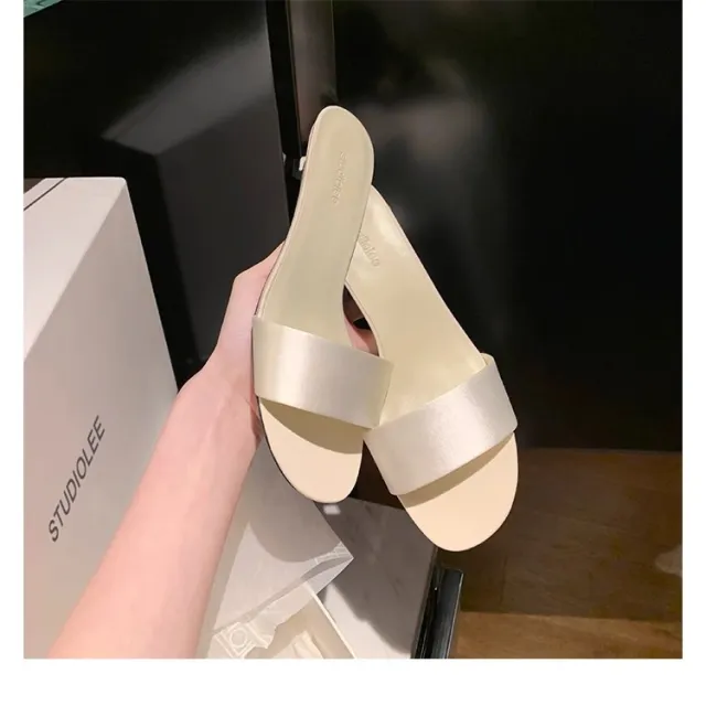 Simple Ankle Strap High Heels Small Heel Genuine Leather Sandals White - Shop at LoveMi