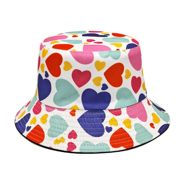 Love Pattern Bucket Hat Women's European And American Valentine's Day Printing Love Pattern - Shop at LoveMi