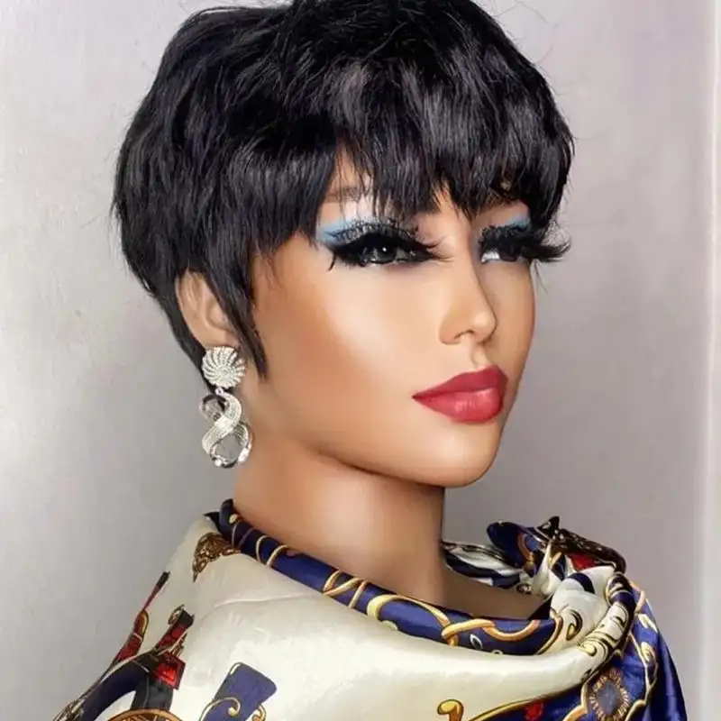 Brown Fashion Short Hair Fluffy Synthetic Wig